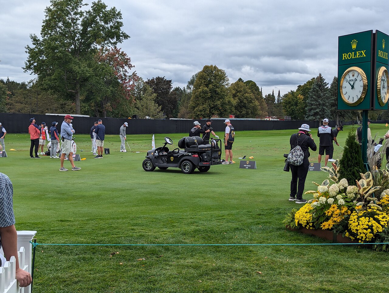 Le terrain de pratique du Club de golf Royal Montréal lors de la Coupe des Présidents 2024