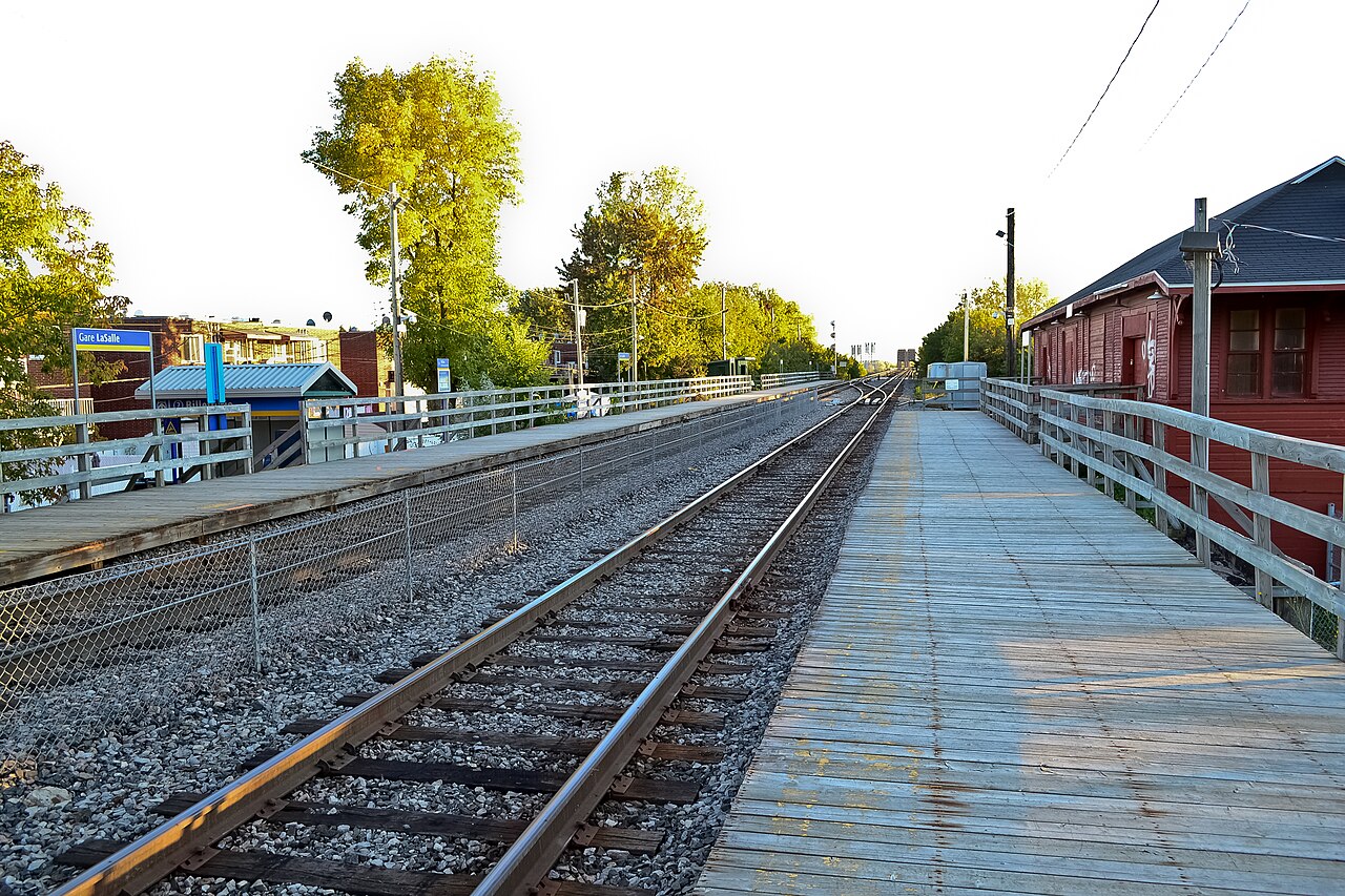 La gare LaSalle du train de banlieue exo, ligne Candiac