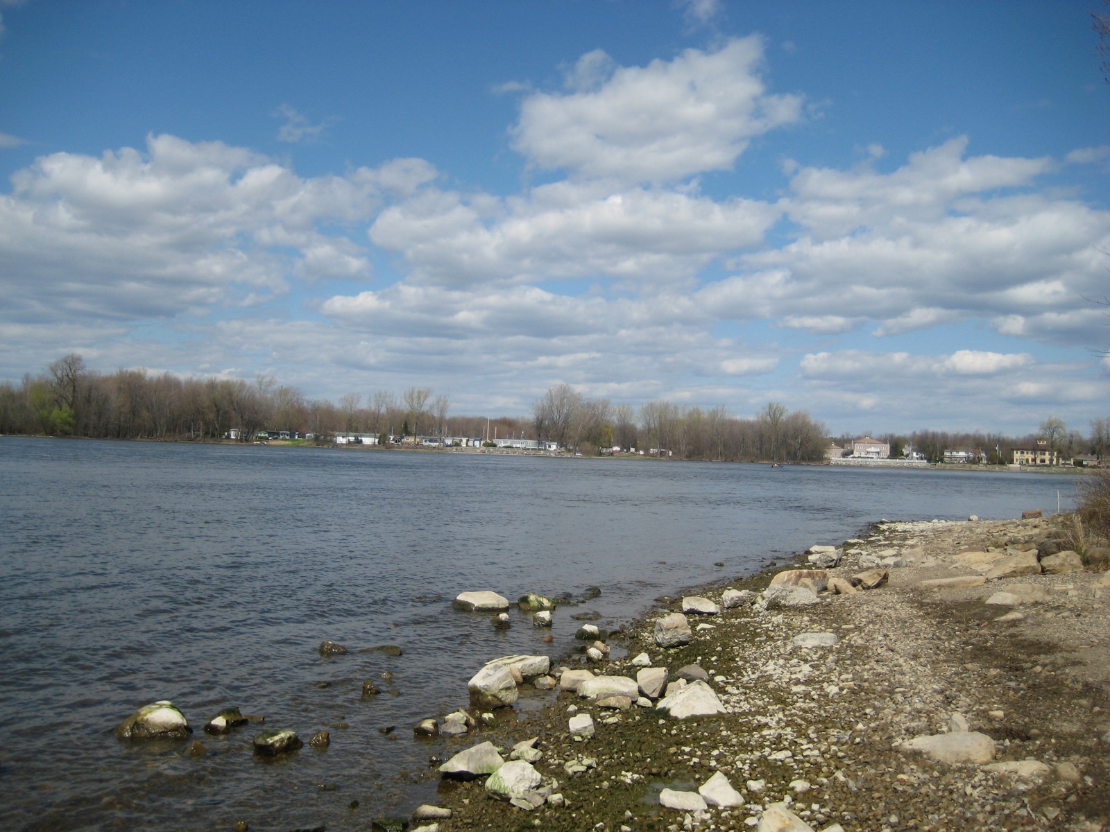La rivière des Prairies entre Sainte-Dorothée et l'île Bizard