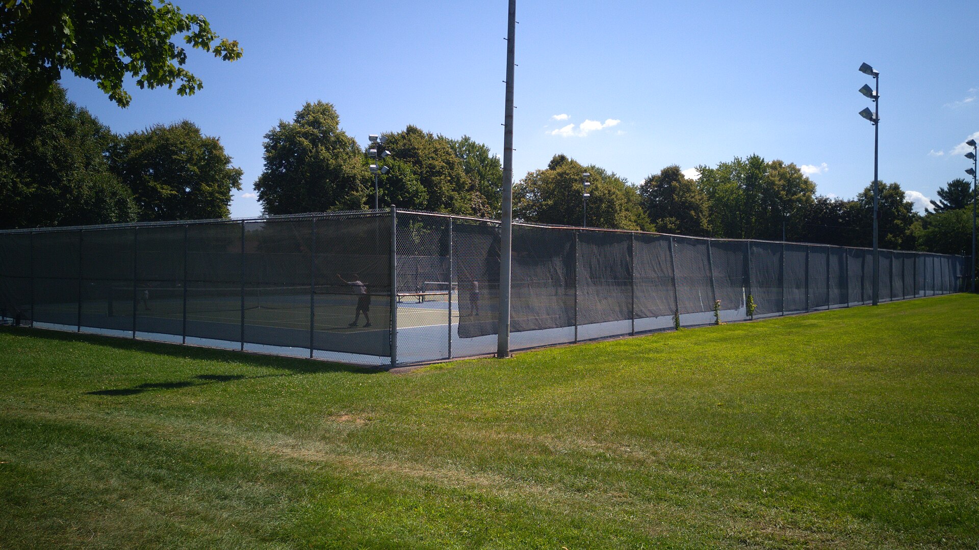 Les terrains de tennis du parc Champigny, à Repentigny